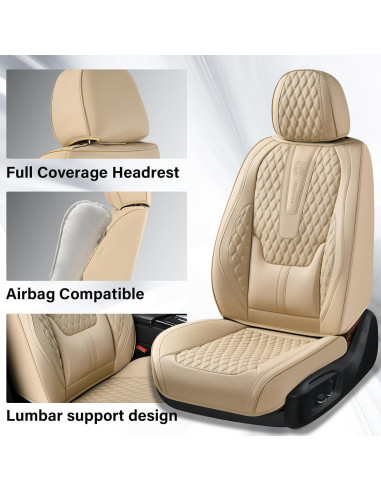 Cubiertas de Asiento Delantero Coverado Beige Impermeables