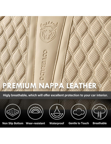 Cubiertas de Asiento Delantero Coverado Beige Impermeables