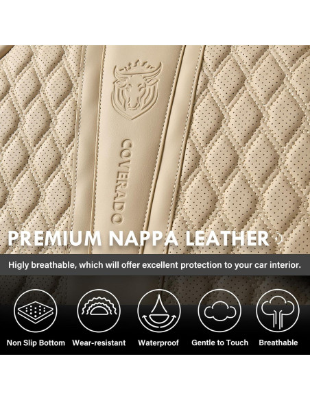 Cubiertas de Asiento Delantero Coverado Beige Impermeables