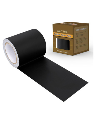 Cinta de Reparación de Cuero Azobur 2.4" x 4.57m Autoadhesiva Negra