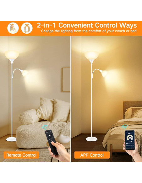 Lámpara de Pie LED OUTON 182 cm Regulable con Control Remoto Lámpara de Pie LED OUTON 182 cm Regulable con Control Remoto