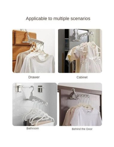 Perchero Plegable Portátil Plogmill Gris 25.4x10.16 cm