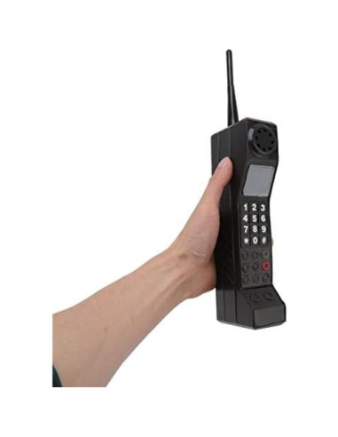 Teléfono Vintage de Ladrillo Zerone Negro para Decoración