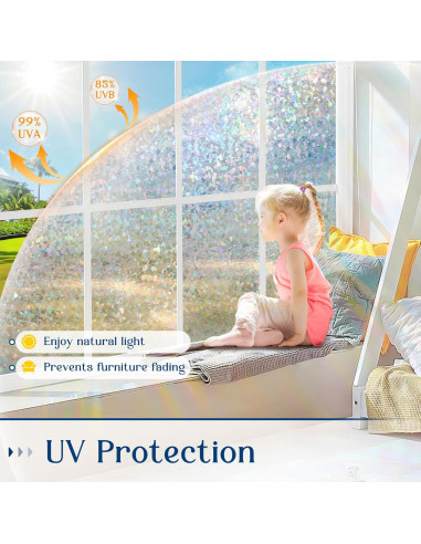 Película de Privacidad Haton 44.5x200 cm Vinilo Transparente