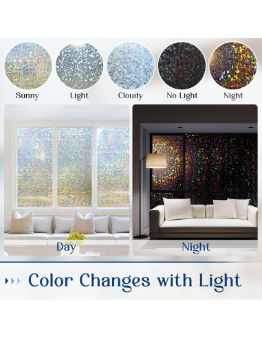 Película de Privacidad Haton 44.5x200 cm Vinilo Transparente