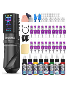 Kit Máquina de Tatuaje Inalámbrica Wormhole WTK381 2300mAh