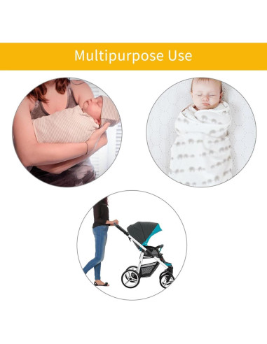 Manta de Envoltura para Bebé Qwalnely Cactus 0-6 meses