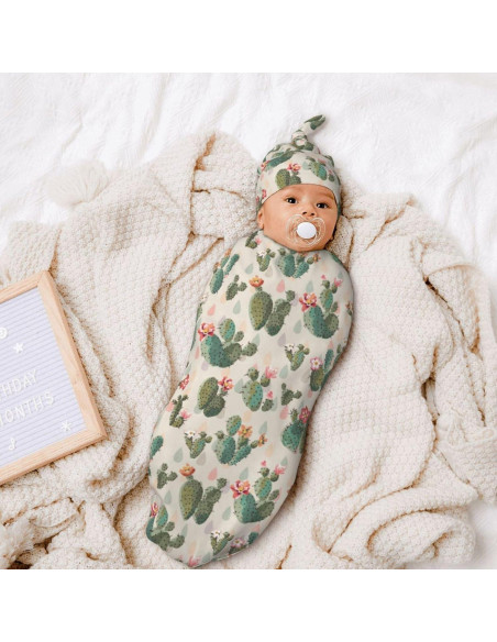 Manta de Envoltura para Bebé Qwalnely Cactus 0-6 meses