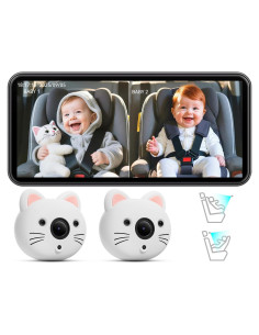 Cámara de Auto para Bebés IIWEY Doble 1080P HD 7.2"