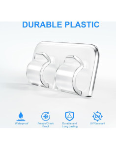 Ganchos Adhesivos Transparentes Hetyue para Luces de Cuerda - 26 Piezas 2