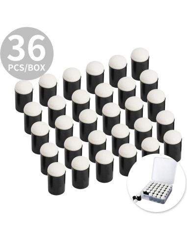 36 Aplicadores de Esponja HAUSTGO para Dedo - Estuche Incluido