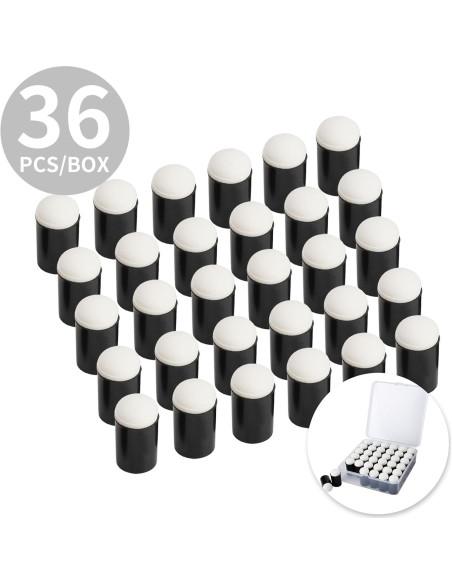 36 Aplicadores de Esponja HAUSTGO para Dedo - Estuche Incluido