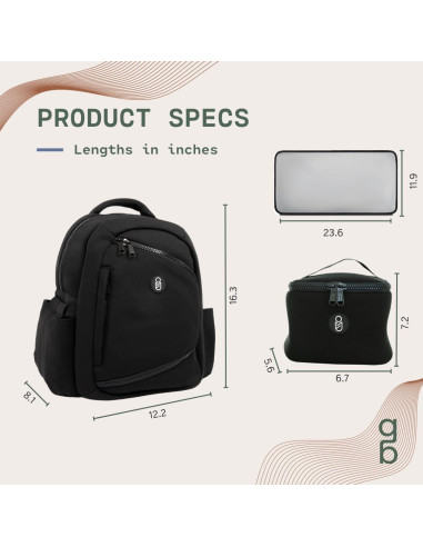 Mochila para extractor de leche Gear Baby con enfriador y cambiador