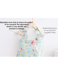 Cubierta de Lactancia Gina Era 100% Algodón Verde 91x70 cm 2