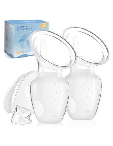 Bomba de Pecho Manual Yahaa 2 Sets 4oz Silicona Transparente