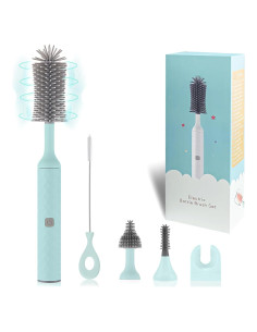 Cepillo Eléctrico para Botellas WHNL - Set 4 Piezas Azul