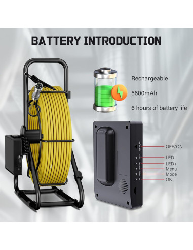 Cámara de Inspección de Alcantarillado ESANHAO 4.3" 30M IP68
