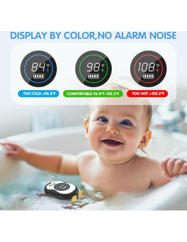 Termómetro de baño recargable Ledfaah pingüino 11.3cm
