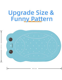 Alfombrilla de Baño Antideslizante DAECHAO Rana Azul 76x46 cm 2