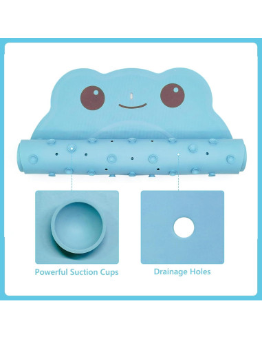 Alfombrilla de Baño Antideslizante DAECHAO Rana Azul 76x46 cm