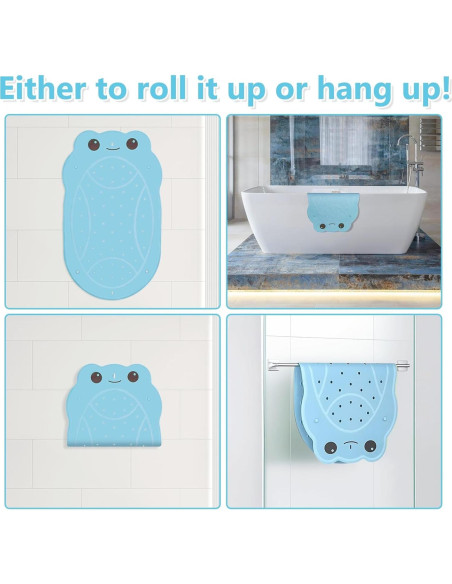 Alfombrilla de Baño Antideslizante DAECHAO Rana Azul 76x46 cm