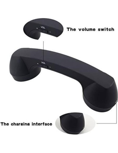 Auricular Bluetooth Retro ENJOY-UNIQUE con Micrófono HD Negro