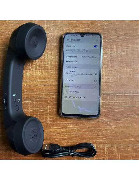 Auricular Bluetooth Retro ENJOY-UNIQUE con Micrófono HD Negro