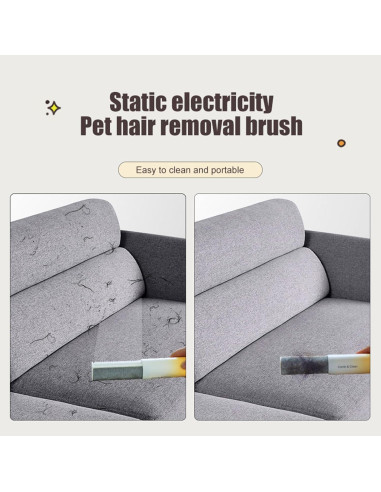 Cepillo Removedor de Pelo de Mascotas Beberoad 2-en-1 Naranja