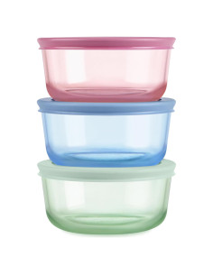 Contenedores de Almacenamiento de Vidrio Pyrex - Paquete de 3