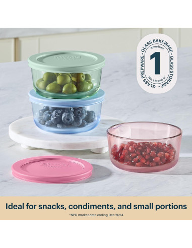 Contenedores de Almacenamiento de Vidrio Pyrex - Paquete de 3