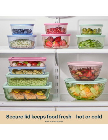 Contenedores de Almacenamiento de Vidrio Pyrex - Paquete de 3