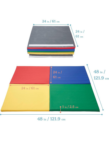 Alfombra de Actividad Plegable ECR4Kids 121.92x121.92 cm Variado