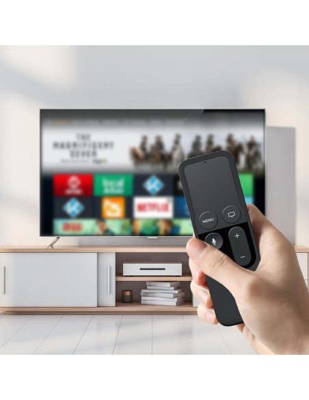 Funda de silicona TOKERSE para Siri Remote Apple TV 4K/HD - Negro