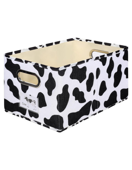 Caja de Almacenamiento Mediana LaMorée Estampado de Vaca