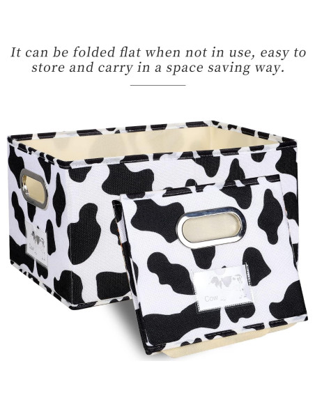 Caja de Almacenamiento Mediana LaMorée Estampado de Vaca