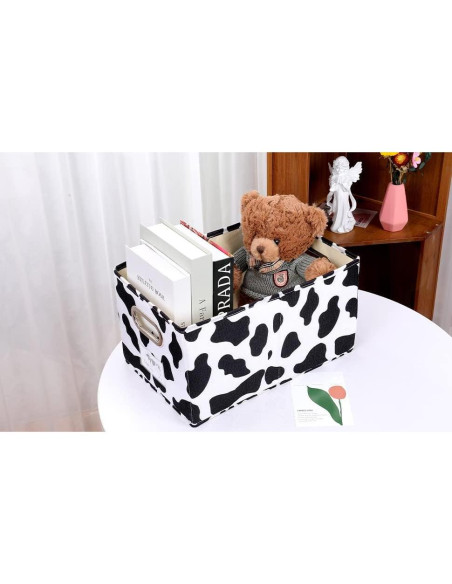 Caja de Almacenamiento Mediana LaMorée Estampado de Vaca