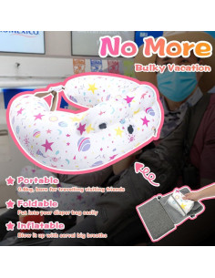 Cojín de Viaje Inflable Portabuddy para Lactancia - 2 Fundas Algodón 2