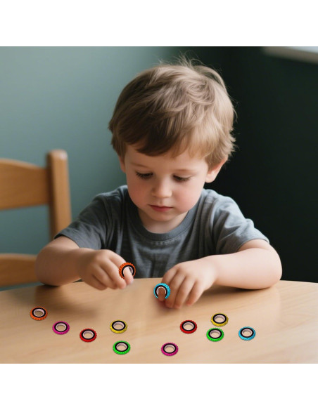 Anillos Sensoriales Antiestrés RBQXNW 12 Piezas para Niños