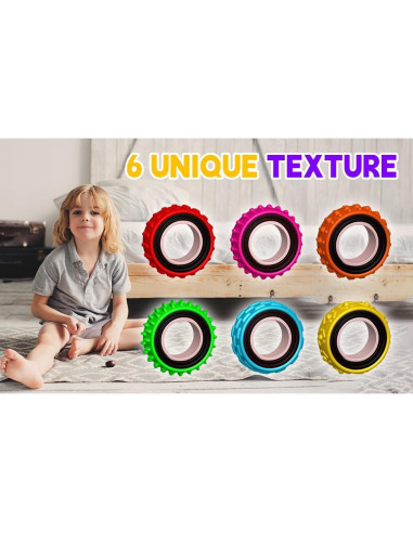 Anillos Sensoriales Antiestrés RBQXNW 12 Piezas para Niños