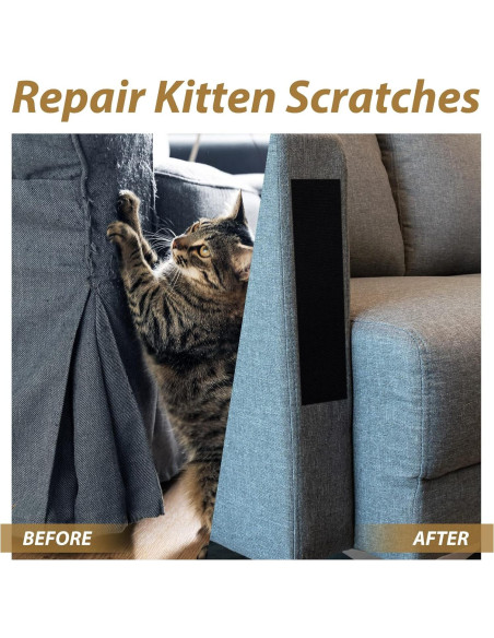 6 Piezas Parche Autoadhesivo Terciopelo Janinka 30x20cm Negro