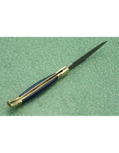 Cuchillo Plegable Laguiole Damascus Depot 21.6 cm Madera Azul Cuchillo Plegable Laguiole Damascus Depot 21.6 cm Madera Azul