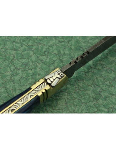 Cuchillo Plegable Laguiole Damascus Depot 21.6 cm Madera Azul