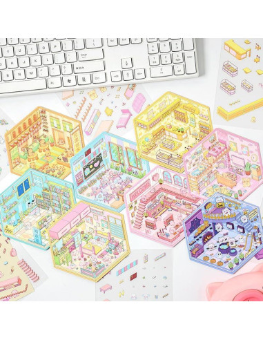 Set de Stickers 3D DIY Uppmeant - 5 Temas Creativos