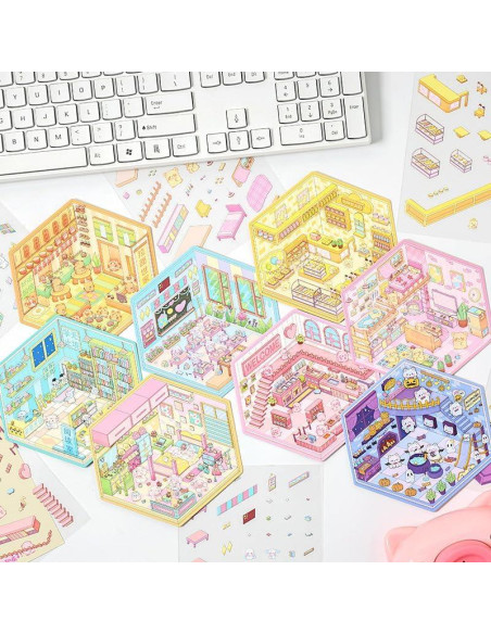 Set de Stickers 3D DIY Uppmeant - 5 Temas Creativos