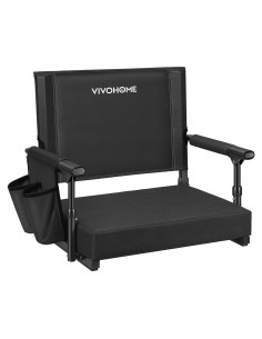 Asiento de Estadio VIVOHOME Plegable con Soporte y Cojín