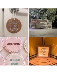 Plantillas de Letras y Números XANGEY - 22 Piezas 16x14 cm 2