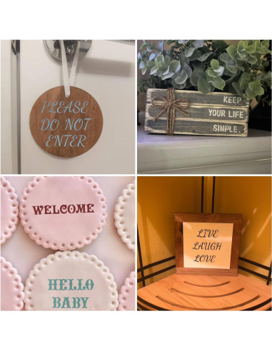 Plantillas de Letras y Números XANGEY - 22 Piezas 16x14 cm