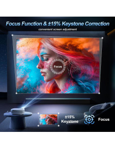 Proyector Portátil Agreago N1 HD 1080P 15000 Lúmenes WiFi 6 2