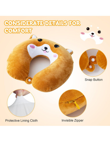 Almohada de Viaje Cirorld para Niños 3-8 Años Espuma Memoria