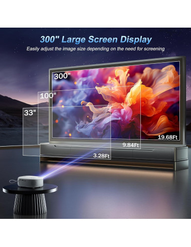 Proyector Portátil Agreago N1 HD 1080P 15000 Lúmenes WiFi 6